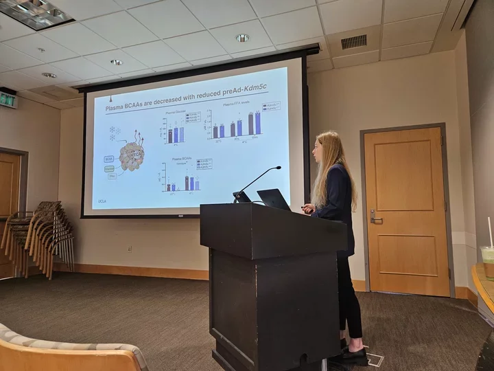 Rozeta Avetisyan presenting her dissertation research.